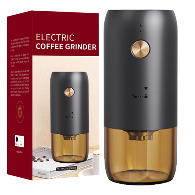 Grind Electric Mini Portable Coffee Grinder for Beans Spices More 420 Stainless Steel Blades Head Removable Chamber Household