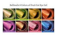 Bellinails Hema Tpo Free Logo personnalisé Beauté des ongles Couleur vegan Semi-permanent Brillant Magnétique Fruit Cat Eye Gel