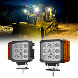 Nuevas Luces de Trabajo LED Auxiliares de 12v para Exteriores, Resistentes al Agua, para Excavadoras, Tractores y Camiones, con Doble Color y Protección Lateral - Product Image 1