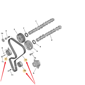 Kit <span class=keywords><strong>de</strong></span> <span class=keywords><strong>courroie</strong></span> <span class=keywords><strong>de</strong></span> poulie <span class=keywords><strong>de</strong></span> <span class=keywords><strong>distribution</strong></span> pour <span class=keywords><strong>Peugeot</strong></span> 301 307 308 Citroen C2 C3 1.6 Tu5jp4 ensemble 3 pièces OE 0831R9 0831L6 0831L7 0831V1 1643637980 - Product Image 2