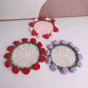Manta de <span class=keywords><strong>Ganchillo</strong></span> DIY Más Vendida al por Mayor, Diseño de Rosa y Girasol, Material Vegetal, Alfombra Floral, Cubrecama, Diseño Trenzado de Punto - Product Image 5