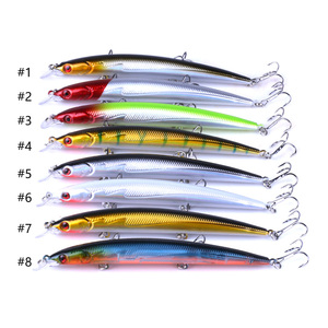 Esca da <span class=keywords><strong>Pesca</strong></span> Artificiale Minnow 13,3cm 13,4g per Lanci Lunghi, Jerkbait Rigido per Spigola, Wobbler per Acqua Salata e Dolce - Product Image 4