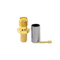 Connecteur coaxial RF à fixation par pince pour câbles RG223, RG58, RG303, RG400, RG142, avec prise femelle SMA pour une installation pratique