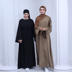 Loriya Wholesale Top Selling Dubai <strong>Abaya</strong> Solid <strong>Color</strong> Modest Islamic Clothing <strong>Abaya</strong> Women Muslim Dresses Summer Nida <strong>Plain</strong> <strong>Abaya</strong> - Product Image 6
