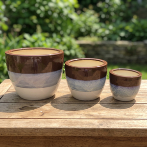 High Quality Vietnamese Ceramic Flower <b>Pots</b> Modern Style Small Glazed Propagator Kits All-Season Chau Viet Pottery Home Garden - Product Image 2