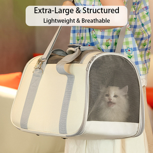 Thời trang hiện đại Oxford lưới vật nuôi Ba lô Windproof ấm công suất lớn mèo tàu sân bay di động bên lưu trữ túi - Product Image 2