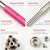 Chicha portable de luxe en acier inoxydable, exclusive transfrontalière pour l'Europe et les États-Unis, avec coffret cadeau