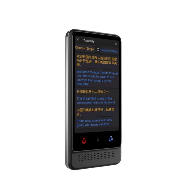 2025 M12 Android Offline Translator with Touch Screen IPS Display 137 Languages Including Polish Turkish Czech