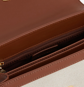 Sac bandoulière personnalisé, sac à main en cuir PU et toile pour femme, sac à main tendance pour femme - Product Image 2