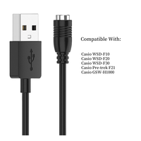 Câble de charge magnétique pour montres Casio WSD-F10 WSD-F20 WSD-F30 PRE-TREK blindage tresse et gaine TPE