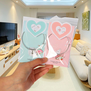 Cartoon <b>Couple</b> <b>Bracelets</b> Alloy Polished Durable Jewelry For Best Friends Students Birthday Gifts Spring 2024 - Product Image 3