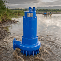 Pompe submersible à turbine en métal dur pour le traitement des solides, pompe de dragage submersible pour l'élimination des sédiments et de la boue des fonds de rivière