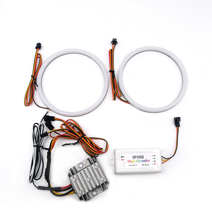 Anneaux lumineux LED multicolores 70 mm-160 mm, commande par application, éclairage LED de voiture, Angel Eye - Product Image 2