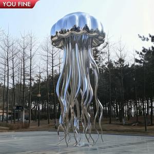 Fournisseur de sculpture de méduse en acier inoxydable de statue d'<span class=keywords><strong>animal</strong></span> en métal d'art moderne extérieur - Product Image 6