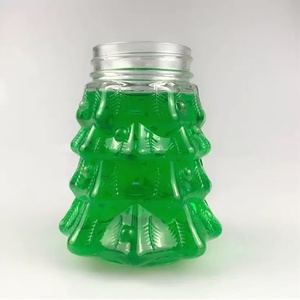 Giáng sinh hình dạng cây thủy tinh uống lọ quảng cáo trang trí <span class=keywords><strong>MASON</strong></span> lọ ly với nắp kim loại và rơm cho kẹo salad sử dụng - Product Image 4