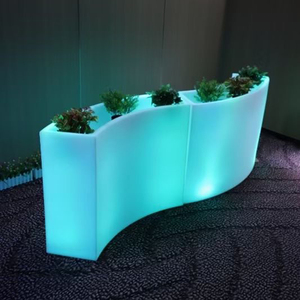 Nouveaux pots <span class=keywords><strong>de</strong></span> jardin et jardinières LED à changement <span class=keywords><strong>de</strong></span> couleur RVB, grands pots à fleurs d'extérieur en plastique blanc <span class=keywords><strong>de</strong></span> luxe, illuminés et <span class=keywords><strong>lumineux</strong></span> - Product Image 6