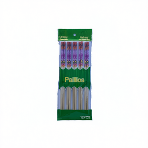 Palillos Chopsticks 12Pcs Natural Wood For Dining - Product Image 1