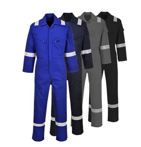 Factory direct sales Washed cotton long-sleeved overalls Reflective strip one-piece overalls Workwear for various occasions