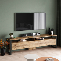 Meuble TV moderne en panneaux de bois pour salon, design respectueux de l'environnement, meubles personnalisables pour la maison