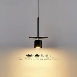Modern Minimalist Pendant <b>Light</b> Led Round Touch Control Bedroom <b>Dining</b> Room Chandelier Single Head E26 - Product Image 2