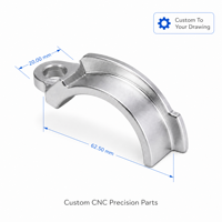 Support de fixation incurvé sur mesure en aluminium poli usiné CNC de précision, pièce de montage en arc usinée sur 5 axes, support de fixation incurvé OEM ODM de petite taille