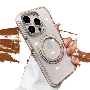Étui de luxe transparent en PC et TPU rigide, multicolores, style INS, pour smartphone 16 Pro Max, antichoc, avec support magnétique givré - Product Image 1