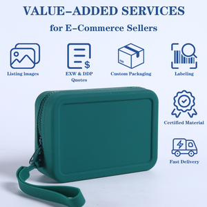 Biểu Tượng Tùy Chỉnh Silicone Đồng Xu Ví Vòng Tay Túi Mềm Bền Di Động Không Thấm Nước Sinh Thái Thân Thiện Với Mini Pouch Cho Fba Dropshipping - Product Image 1