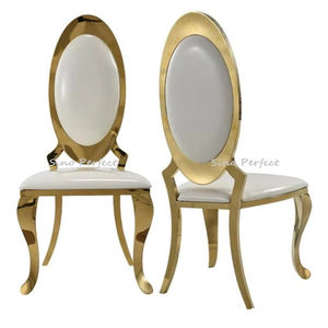 Sino Perfect Factory Price Stainless Golden Steel Luxury Banquet Wedding Stainless Steel Event Dining <b>Chair</b> - Product Image 1