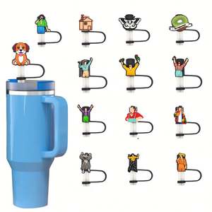 Venta al por mayor 10mm nueva silicona personalizada paja Topper encanto lindo PVC conjunto accesorio para <span class=keywords><strong>Betty</strong></span> Bar y accesorios para beber - Product Image 3