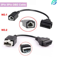 Cable de conversión de 3 pines y 5 pines a OBD2 de 16 pines para Escáner de coche Honda, adaptador OBD OBDII, Conector de 3 pines y 5 pines a 16 Pines, cable de arnés
