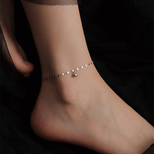 Sandales d'été ajustables aux pieds nus pour femmes et filles, petite boule, breloque, chaîne, bracelet, <span class=keywords><strong>bijoux</strong></span> de corps, cadeau pour cheville - Product Image 3