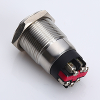ONPOW 19mm potentiomètre à bouton-poussoir LAS1GQH-11E/L/S