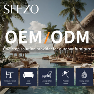 Lettino Prendisole Moderno di Lusso per Esterni con Telaio in Alluminio e Rattan, con Cuscini, Resistente, per Patio e Piscina, Ideale per Hotel, Ville e <span class=keywords><strong>Resort</strong></span> - Product Image 6