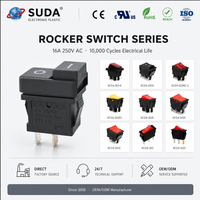 Interrupteur à bascule en PA66 ignifuge, 8A 250V, 10000 cycles, interrupteur d'alimentation longue durée avec borne en alliage de cuivre, IP65 SPST