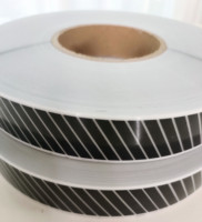 Película de Transferencia de Calor Reflectante de Color Negro Segmentada de 2.5CM 5CM para Logotipos Cortados con Plotter, Rollo de Vinilo Reflectante de Transferencia de Calor