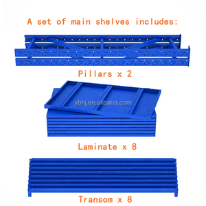 Étagère d'entrepôt étagère mezzanine étagères d'entrepôt en acier étagère de rangement en plastique à 5 niveaux - Product Image 5