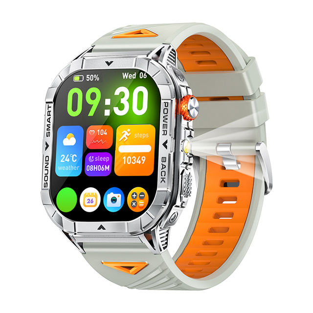 2.13 Inch Square Screen AMOLED Smartwatch K70A Muti Function Fitness Tracker Outdoor Sport Smart Watch for Android IOS