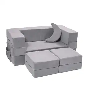 Custom Kids Modular Couch Toddler With 2 Balls Kids Couch Play Set In 1 Baby Foam Sofa Kids Nugget Couch For Playroom