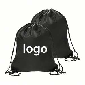 High Quality Swimming Soccer Outdoor Sports Kids Recyclable Nylon Black Frosted Drawstring <b>Backpack</b> - Product Image 1