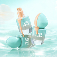 Fond de Teint Liquide Waterproof Haute Qualité Marque Privée Couvrance Totale Longue Tenue Fini Mat Teint Foncé Format Échantillon