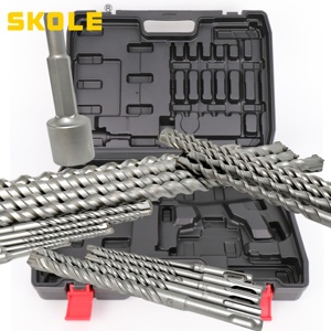 Siêu Chất Lượng <span class=keywords><strong>SDS</strong></span>-<span class=keywords><strong>MAX</strong></span> Chéo Tip Carbon Thép Xây Khoan <span class=keywords><strong>Bits</strong></span> Công Cụ Điện Búa Khoan Bit Thiết Lập Cho Xây Bê Tông - Product Image 1