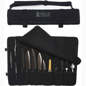 Échantillon gratuit : Sac de transport pour couteaux de chef, 12 poches pour couteaux et ustensiles de cuisine - Product Image 3