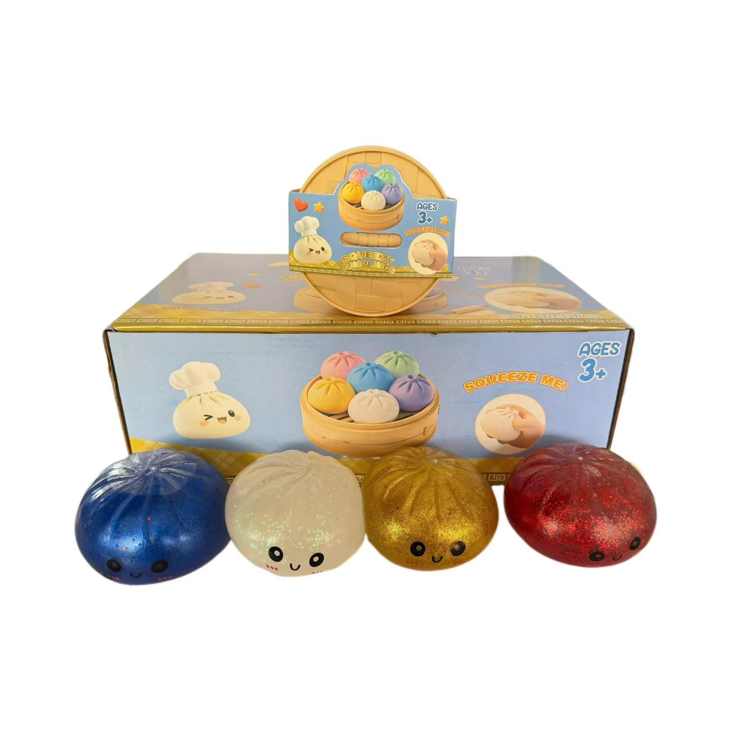 Autocollant flottant à paillettes dorées de style C - Grand chignon vapeur