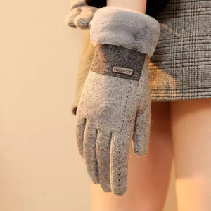 Mode personnalisé course à pied réchauffement dames mitaines <span class=keywords><strong>tactiles</strong></span> écran tactile laine hiver femmes <span class=keywords><strong>gants</strong></span> - Product Image 3