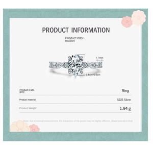 Fabrika toptan güzel takı yüzük 925 ayar gümüş 6*8MM Oval kübik zirkonya <span class=keywords><strong>Promise</strong></span> takı kadınlar için çift hediye - Product Image 3