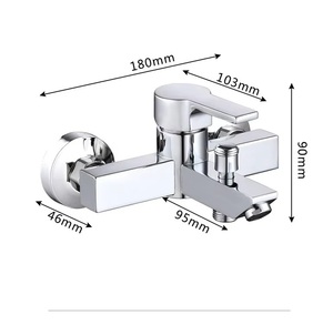 Mitigeur mural de robinet de <span class=keywords><strong>baignoire</strong></span> en acier inoxydable pour salle de bains moderne Robinets de bain <span class=keywords><strong>et</strong></span> de douche à eau chaude <span class=keywords><strong>et</strong></span> froide - Product Image 5