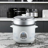 Mini cuiseur à riz électrique avec fonction de maintien au chaud automatique Conception de peinture de fleurs Capacité 1-5L