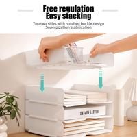 Caja de Almacenamiento de Papel A4 de Diseño Moderno y Simple 2026, Organizador de Archivos de Escritorio de Plástico, Cajas de Almacenamiento Multicapa