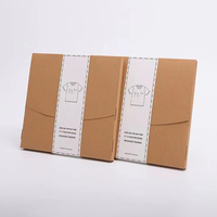 Emballage écologique en papier kraft pour vêtements, boîte pour t-shirt, logo personnalisé, emballage pliable pour vêtements, emballage pour t-shirts