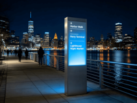 Système de signalétique directionnelle pour hôpitaux, centres commerciaux et espaces extérieurs – Panneau LED couleur personnalisé